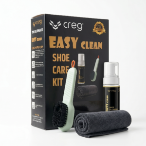 Creg Easy Clean Shoe Care Kit with foam, brush and towel for sneakers
